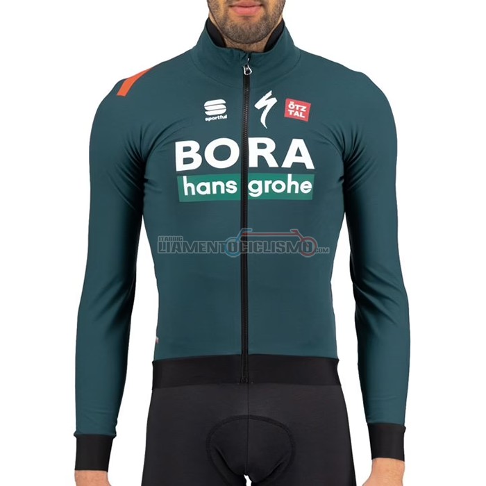 Abbigliamento Ciclismo Bora-Hansgrone Manica Lunga 2021 Verde